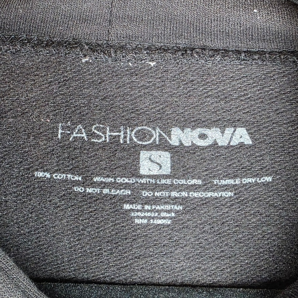 Fashion Nova New Bloom Butterfly Hoodie Black Women's S Graphic Pullover - Picture 4 of 5